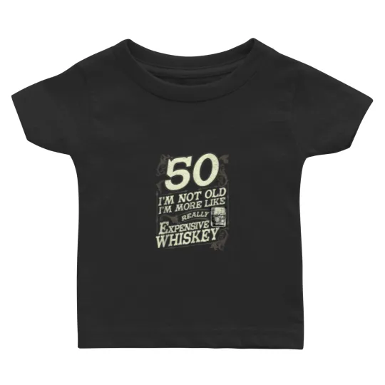 Discover 50 Years Old Whiskey Bourbon 50th Birthday Whiskey Drinker Baby T-shirts