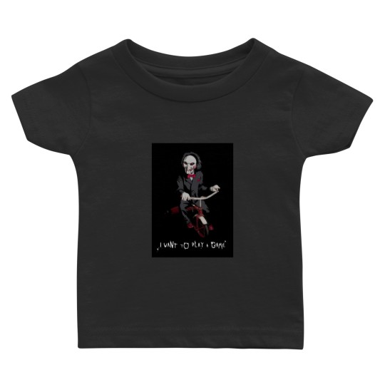 Discover Saw - I Want To Play A Game Baby T-shirts