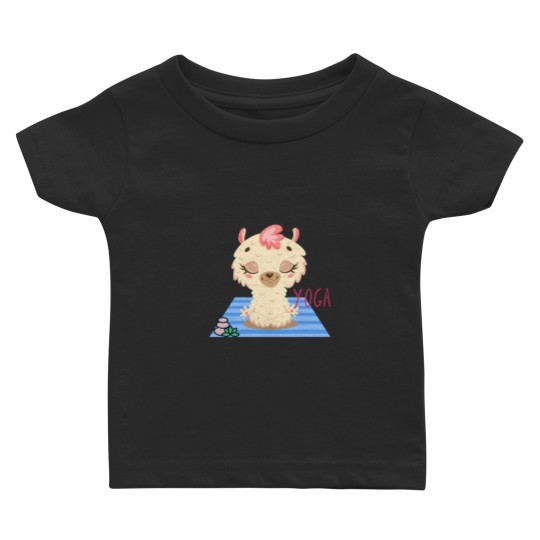 Discover Baby Llama Easy Yoga Bliss Design for wild animal lovers and yoga lovers you know. Active Baby T-shirts
