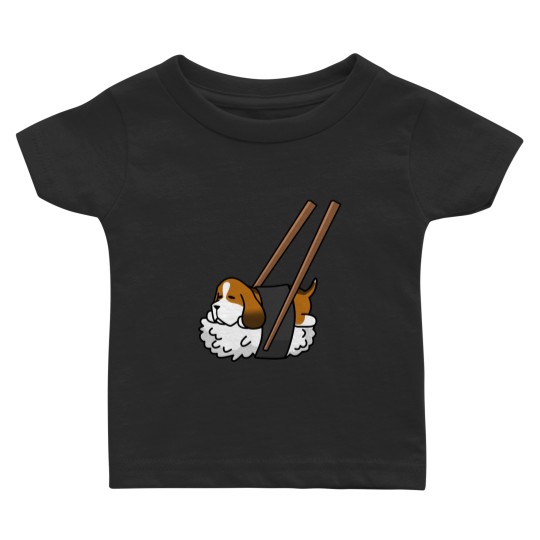 Discover Funny Sushi Basset Hound Baby T-shirts