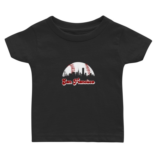 Discover Baseball San Francisco Vintage Giant Ball National Pastime Baby T-shirts