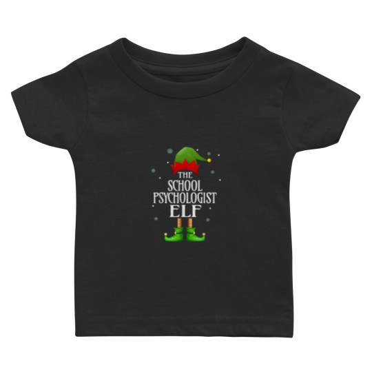 Discover School Psychologist Elf Xmas Funny Family Matching Christmas Baby T-shirts
