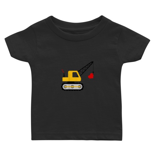 Discover Kids Construction Truck Valentines Day Toddler Boy Baby T-shirts