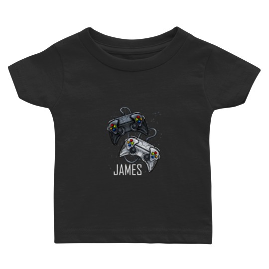 Discover James Video Game Online Gaming Gamer Player Boys Name 3911 Baby T-shirts