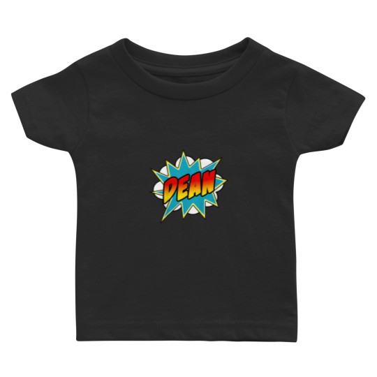 Discover Kids Boys Dean Name Comic Book Superhero Baby T-shirts