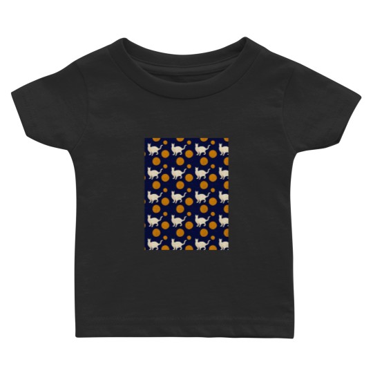 Discover White Cat Orange Polka Dots - Matisse-esque Graphic Baby T-shirts