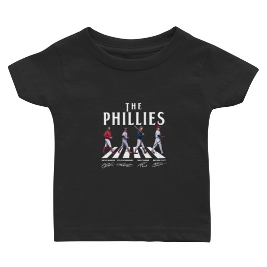 Discover SALE!!! Phillies Walking Abbey Road Signatures Baseball 2023 Signatures Baby T Shirts