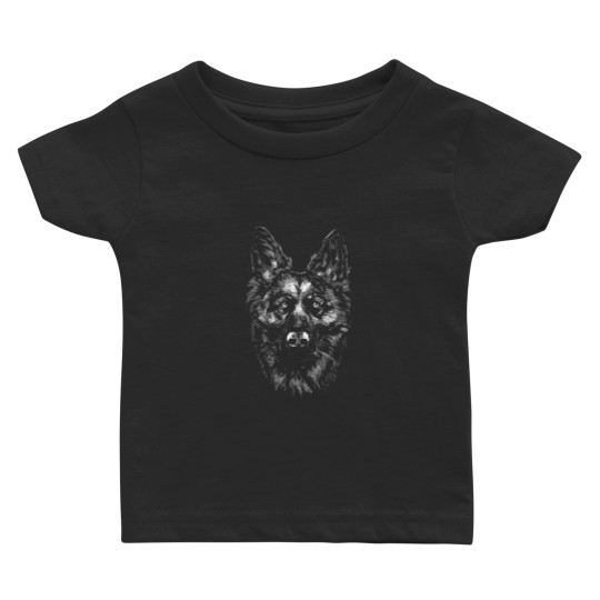 Discover German Shepherd Monochrome Baby T Shirts Baby T Shirts
