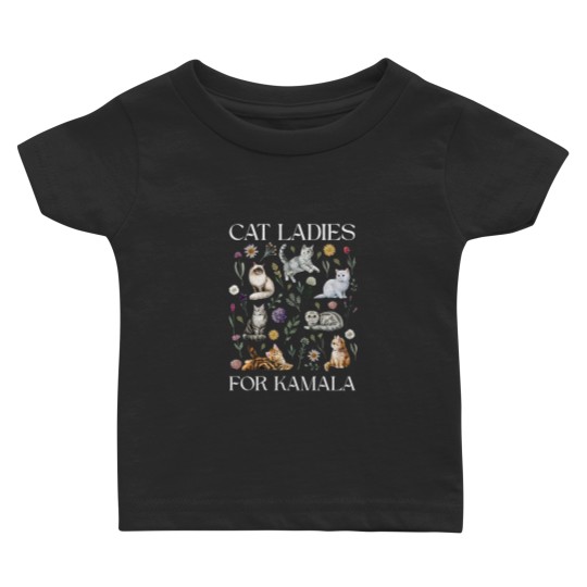 Discover Cat Ladies For Kamala Baby T Shirts, Kamala Harris 2024 President Baby T Shirts