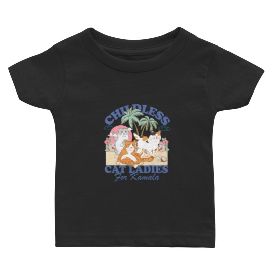 Discover Childless Cat Ladies For Kamala Baby T Shirts, Childless Cat Lady Baby T Shirts