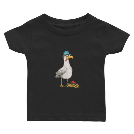 Discover Seagull with fries Baby T Shirts