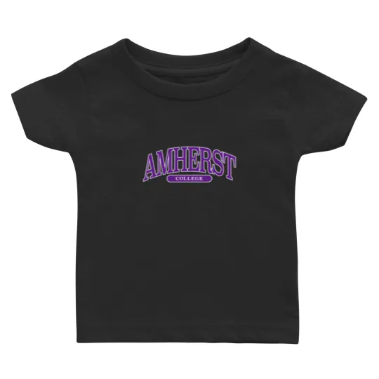 Discover amherst - college font curved Baby T Shirts
