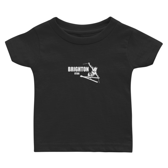 Discover Brighton Resort Utah Skier Baby T-shirts