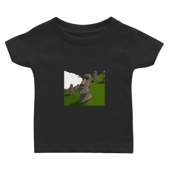 Discover eater iland moai tatue landmark deign vector Baby T-shirts
