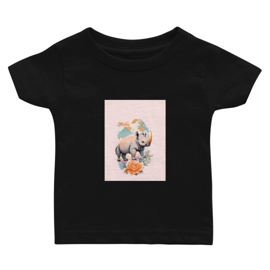 Discover 1.sticker Animals Series - colorful cute rhino- pleasant rhino - Rhinoceros Baby T-shirts