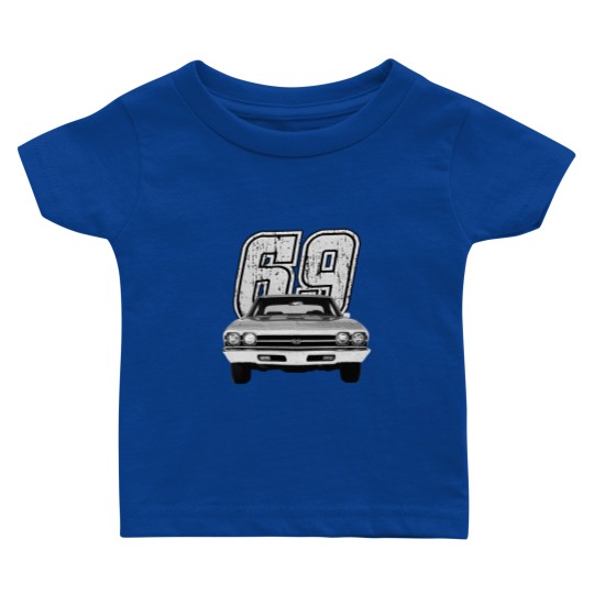 Discover 1969 Chevelle Front Grill View Silhouette Baby T Shirts