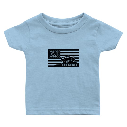 Discover Jeep Cherokee XJ American Flag Baby T Shirts