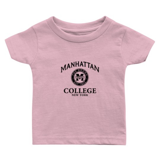 Discover Manhattan College  Circle Logo Baby T Shirts