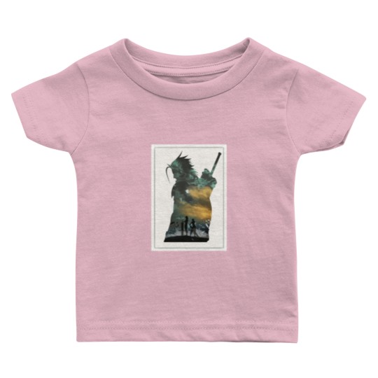 Discover Final Fantasy 7 VII Zack and Cloud Minimalist Art Baby T Shirts