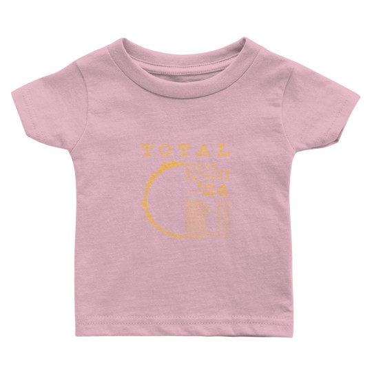 Discover Total Solar Eclipse Baby T-Shirt, April 8, 2024 North American Path