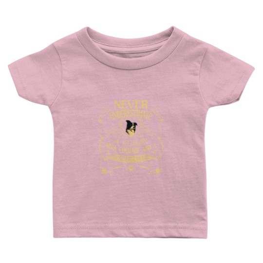 Discover A Woman With Courage And a Border Collie Baby T Shirts