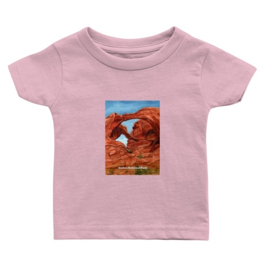 Discover Arches National Park Watercolor - Arches National Park - Baby T Shirts