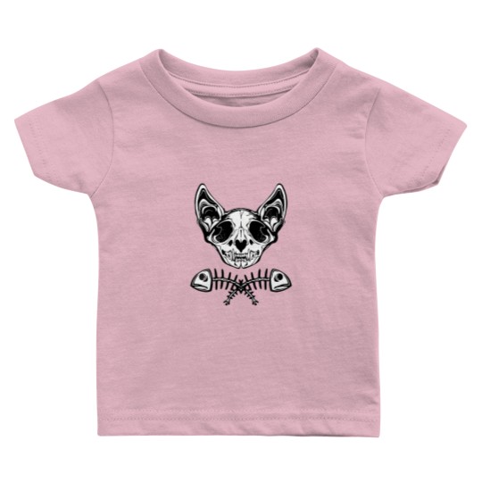 Discover Cat Skull Skeleton Halloween Costume Skull Cat Baby T Shirts