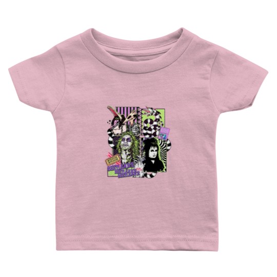 Discover Beetlejuice, Never trust the living Baby T Shirts, Beetlejuice 1988 Movie Baby T Shirts