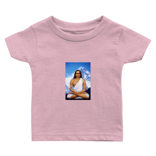 Discover Mahavatar Babaji In Lotus Posture In Himalayas 904 Baby T Shirts