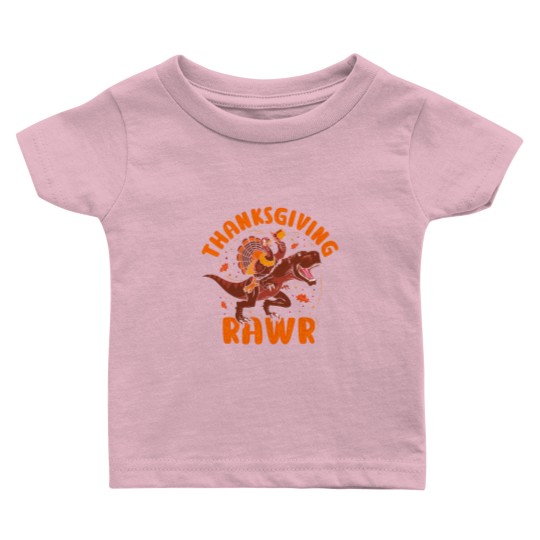Discover Thanksgiving Thanksgiving Rawr Baby T Shirts