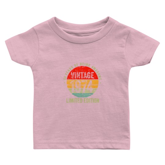 Discover Vintage 1974, 1974 vintage birthday, 50 birthday Baby T Shirts