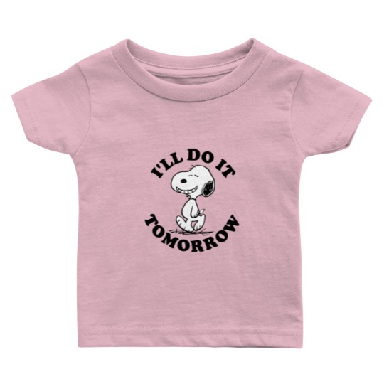 Discover Snoopy I'll Do It Tomorrow Baby T Shirts