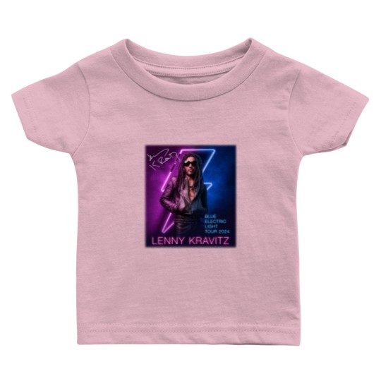 Discover Lenny Kravitz Electric Blue Light Tour 2024 Signature Unisex Baby T Shirts All Size