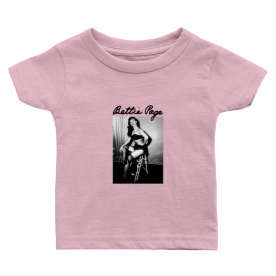 Discover Bettie Page BLACK Baby T Shirts short sleeve
