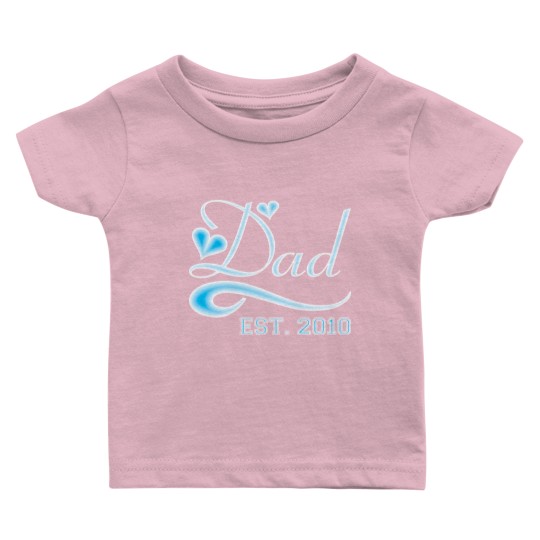 Discover Dad Established 2010 Happy Fathers Day Baby T Shirts