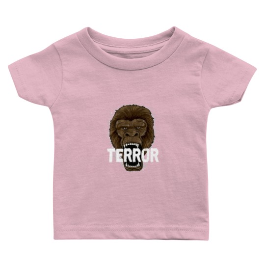 Discover Monkey Terror - Gorilla Ape Alpha Leader Zoo Rage Baby T Shirts
