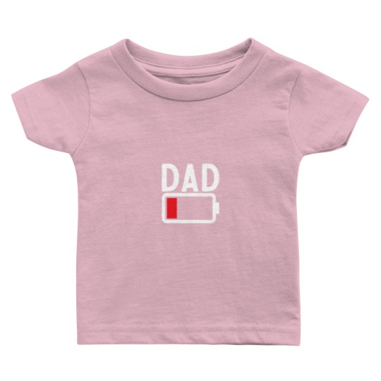 Discover Funny Low Battery Dad daddy and son gift Baby T Shirts