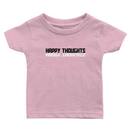 Discover happy thoughts shadow mirrored design logo only th Baby T Shirts