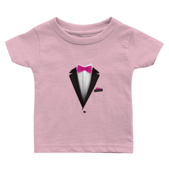 Discover Tuxedo  with Pink Bowtie For Weddings T- Baby T Shirts