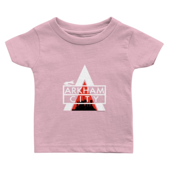 Discover Arkham City Logo White Baby T Shirts