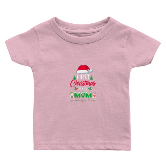 Discover First Christmas As A Mom Funny Christmas New Mommy Baby T Shirts