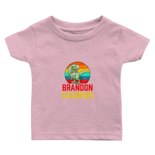 Discover Brandon Saurus Family Reunion Last Name Team Funny Baby T Shirts