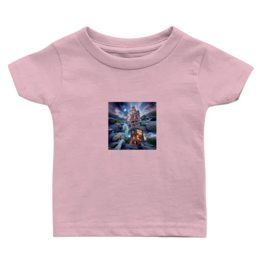 Discover TOWER BETWEEN WORLDS ORIGINAL DIGITAL AI GENERATED Baby T Shirts