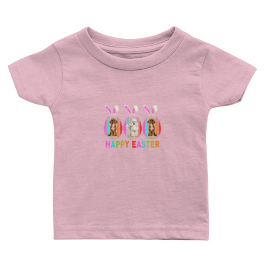 Discover Happy Easter Cute Bunny POODLE Dog Lover Baby T Shirts