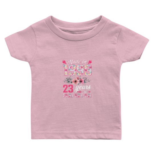 Discover Womens Made In 1999 Floral 23 Year Old 23Rd Birthd Baby T Shirts