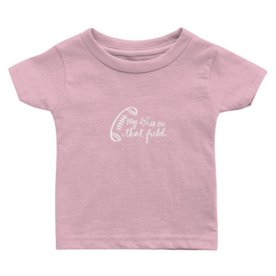 Discover My Heart Is On That Field Football Mom Game Day Fo Baby T Shirts