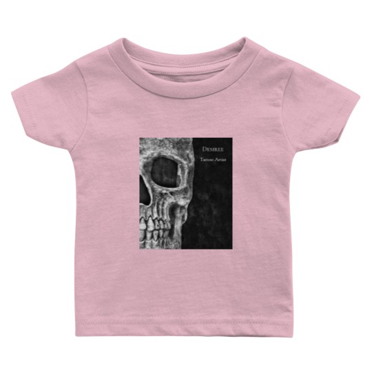 Discover Gothic Skull Head Black And White Tattoo Shop Baby T Shirts