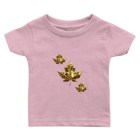 Discover Cool Canada  Gold Maple Leaf Baby T Shirts