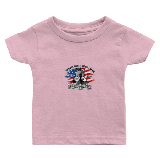 Discover Heroes Don't Wear Capes, They Wear Dog Tags Baby T Shirts