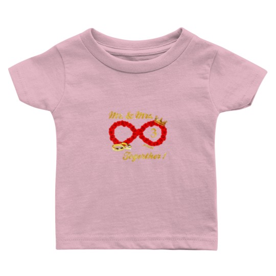 Discover Rose Mr Mrs Infinite Love Together Married Couple Baby T Shirts